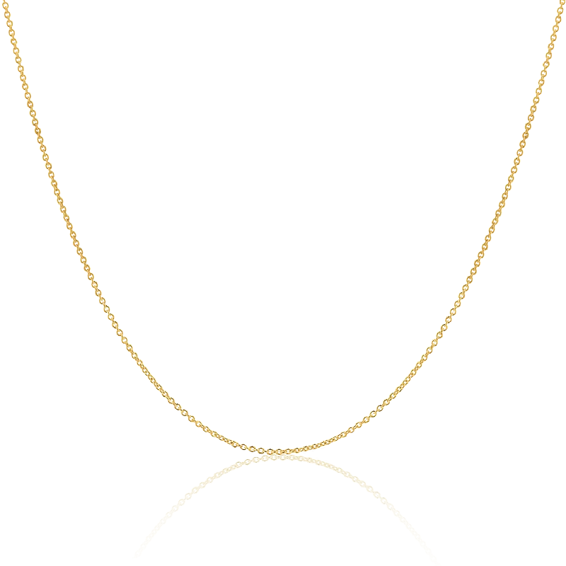 Pendant necklaces with diamonds for women -14K Gold Cable Chain Necklace