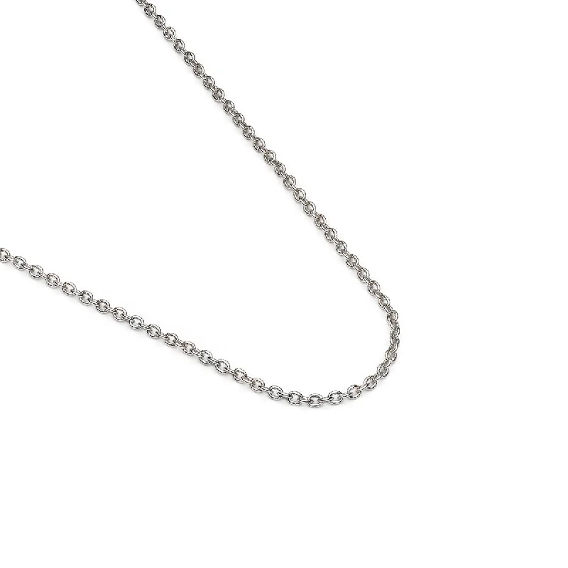 Long chain necklaces for women -Silver Plated 24 inch Cable Chain Necklace