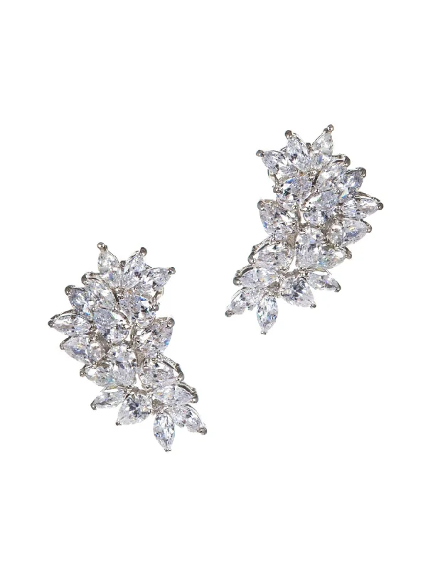 Women’s crystal drop earrings -Pear and Marquise Cluster Earrings