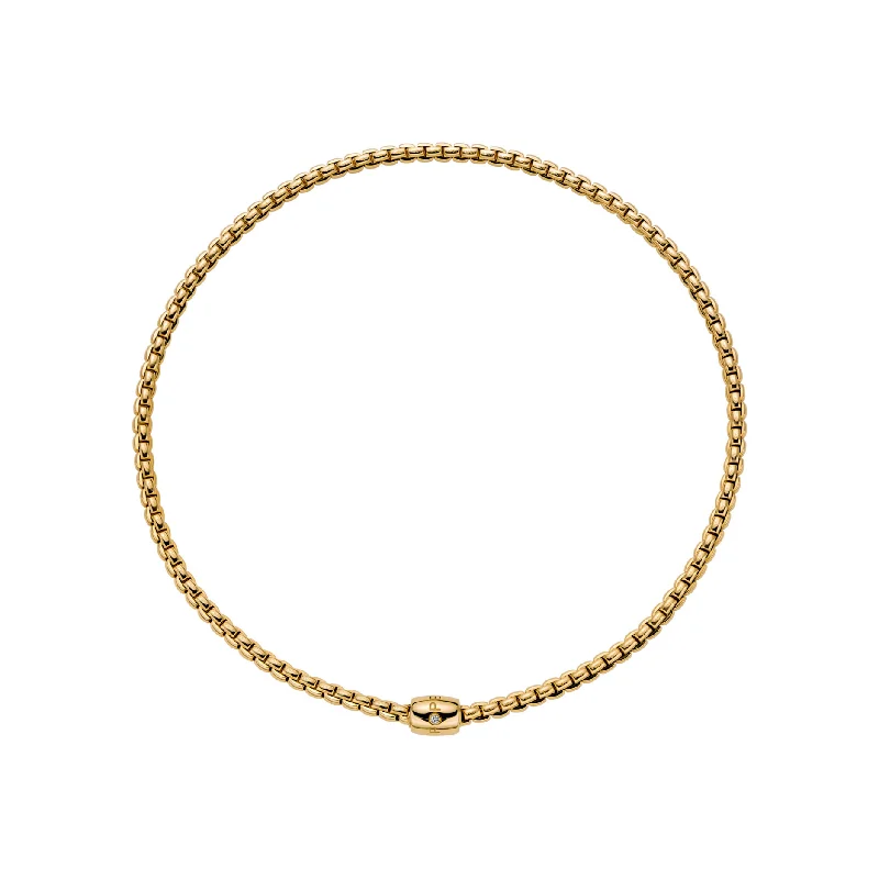 Trendy necklaces for women -FOPE 18K Gold Eka Diamond Flex-It Necklace