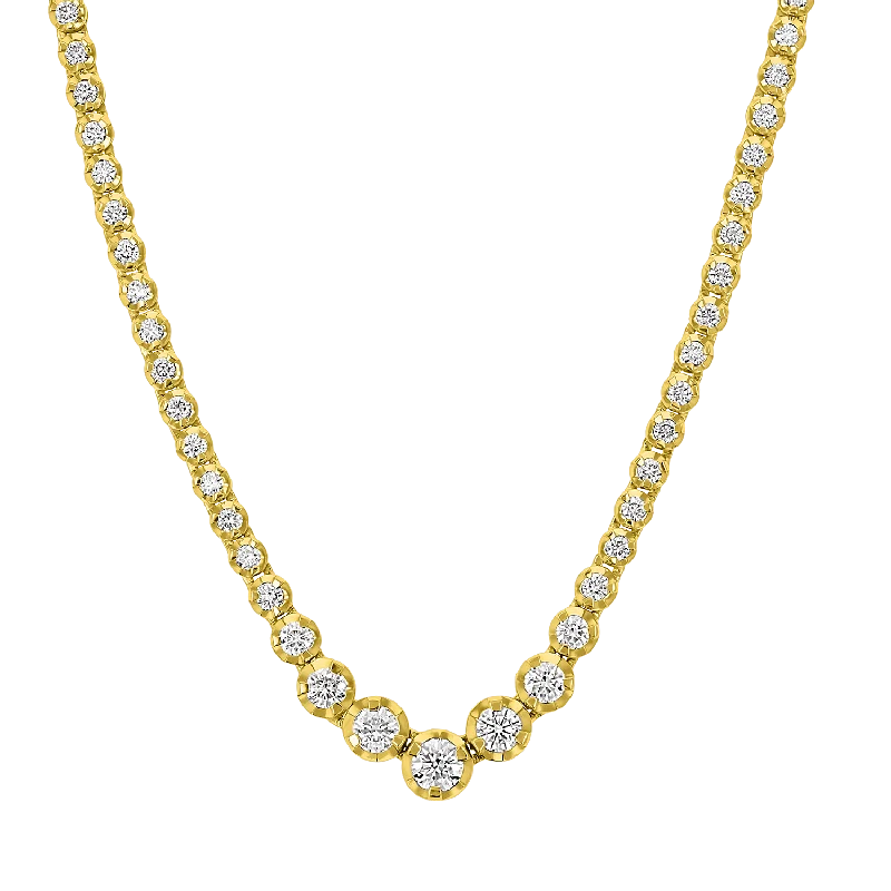 Choker necklaces for women -Allure Graduated Diamond Tennis Necklace