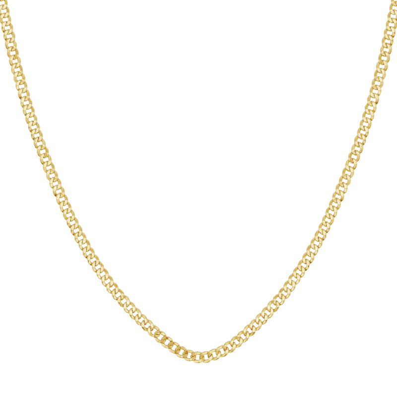 Gold chain necklaces for women -14K Dainty Cuban Link Chain Necklace