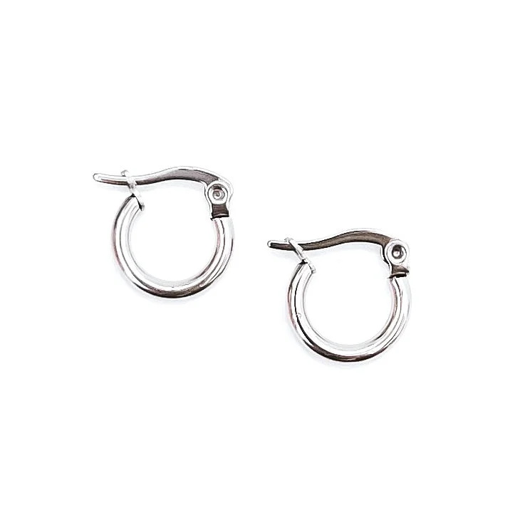 Custom birthstone earrings for women -Elik Silver Hoop Earrings