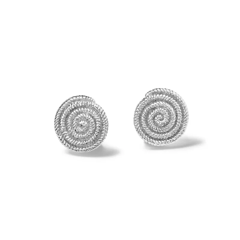 Elegant stud earrings for women -Basket Stud Earrings Silver