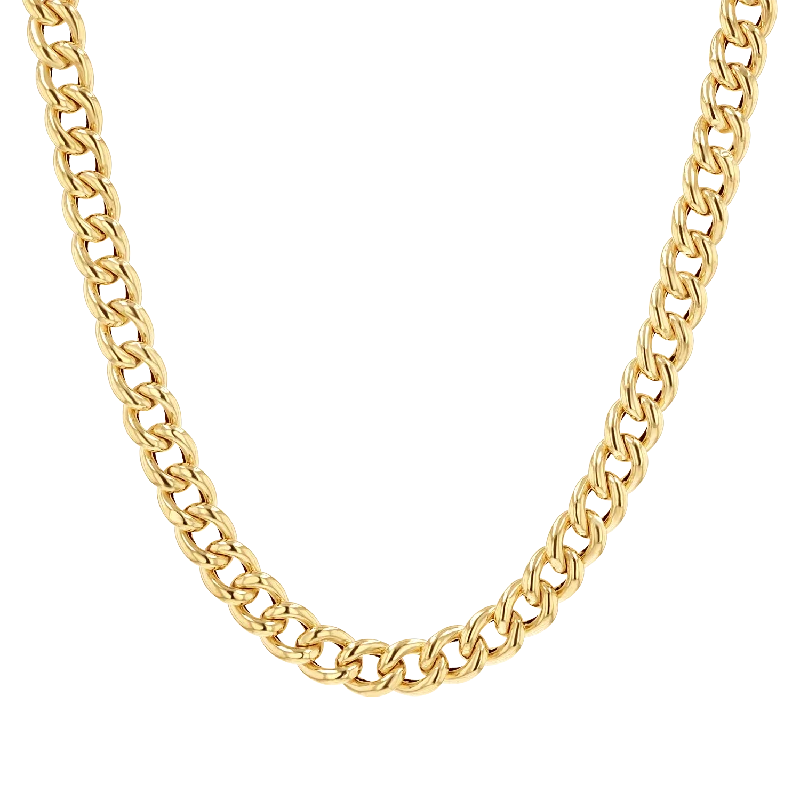 Simple necklaces for women -14K Grand Cuban Curb Link Necklace