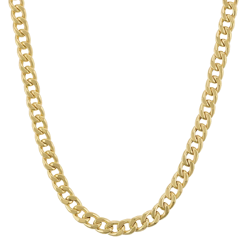 Chunky necklaces for women -14K Miami Cuban Link Chain Necklace 5.5mm