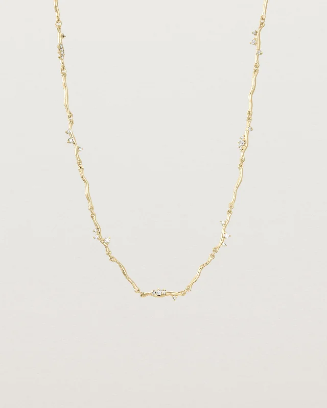 Gold and silver necklaces for women -Demi Ember Necklace | Diamonds