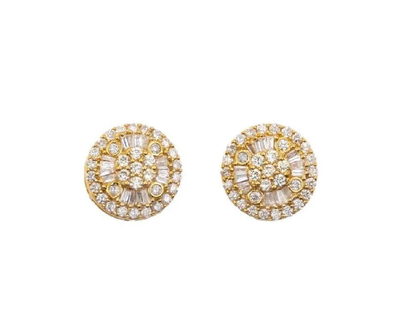 Luxury gold earrings for women -0.72 CT Diamond Earrings