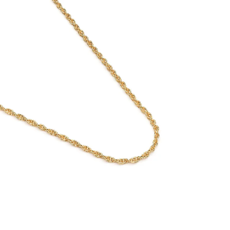 Adjustable pendant necklaces for women -Gold Plated 18 inch Fancy Chain Necklace