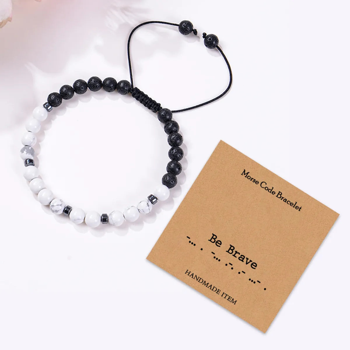 Rose gold charm bracelets for women -1 Piece Fashion Color Block Natural Stone Beaded Handmade Bracelets