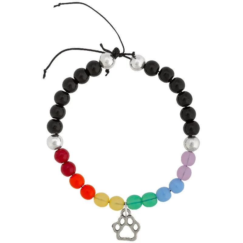 Birthstone bracelets for women -Rainbow Bridge Paw Adjustable Bracelet!