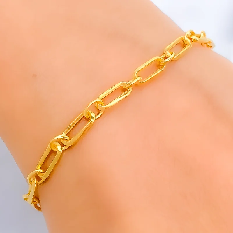 Crystal bracelets for women -Radiant Graceful 22k Gold Bracelet