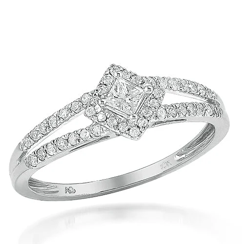 Dazzling engagement rings for women -10KW 0.35CTW DIAMOND PROMISE RING