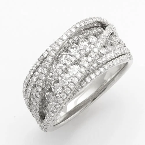 Diamond wedding sets for women -14KW 1.55CTW DIAMOND FANCY MULTI LAYER BAND