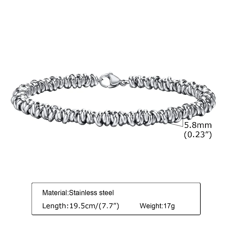 Chain Length 19.5cm; Chain Width 5.8mm