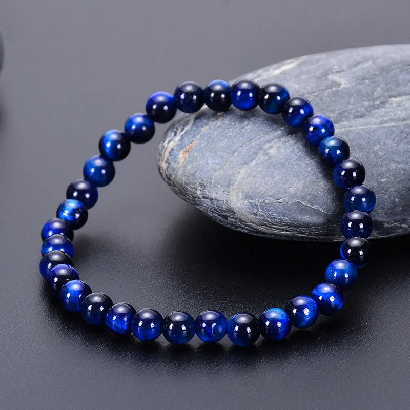 Natural Blue Tigerite (6mm)