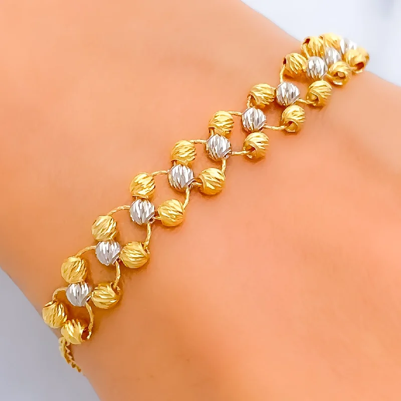 Custom silver bracelets for women -Accented Shimmering Multi-Color 22k Gold Bracelet