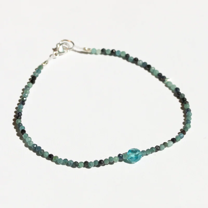 Women's diamond bangles -Tourmaline + Apatite Bracelet