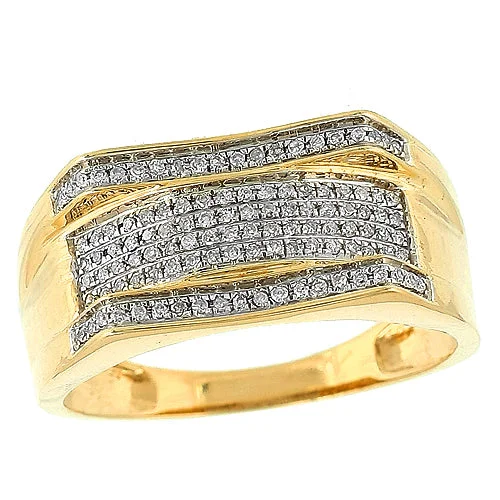 Vintage engagement rings for women -10KY 0.30CTW DIAMOND MENS RING