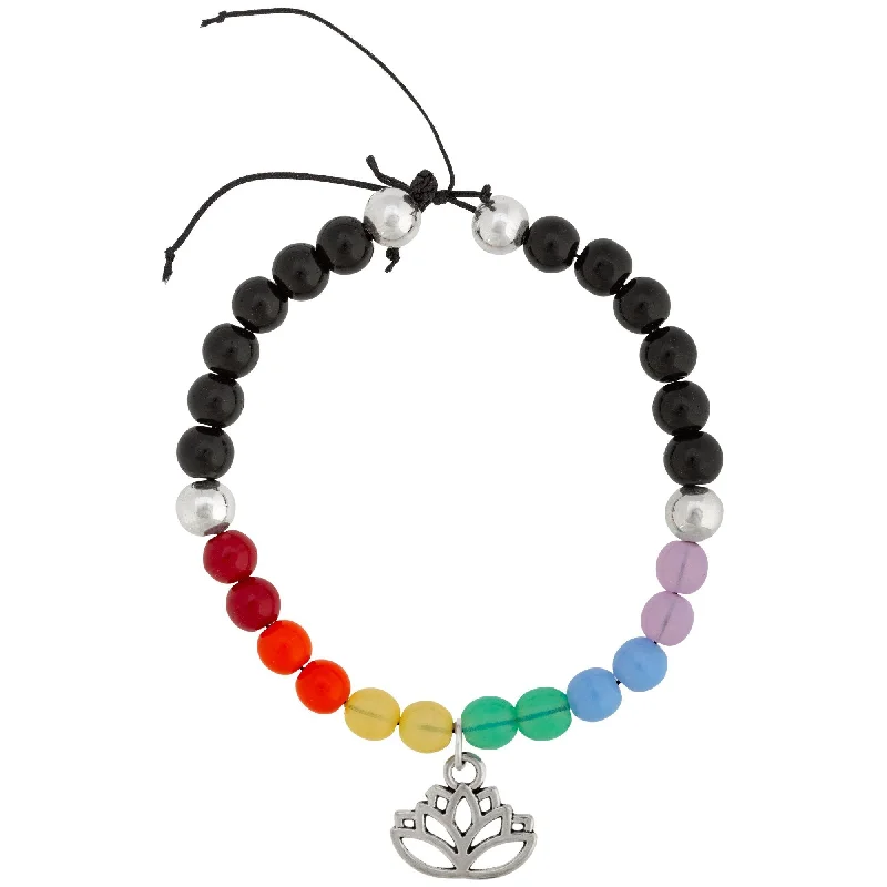 Custom bracelets for women -Rainbow Lotus Adjustable Bracelet!