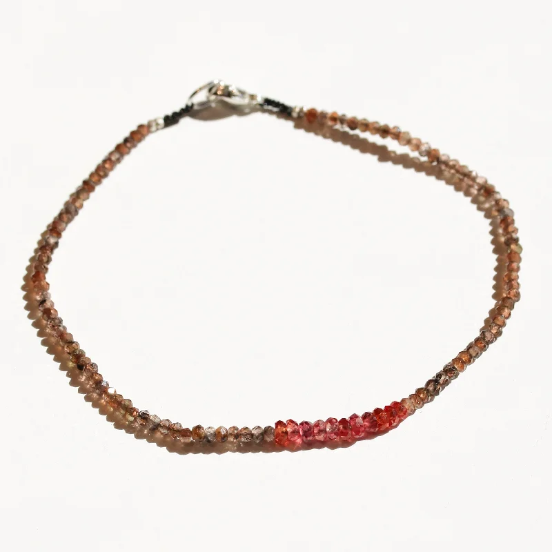 Stackable bangles for women -Andalusite  + Sapphires Bracelet No.18