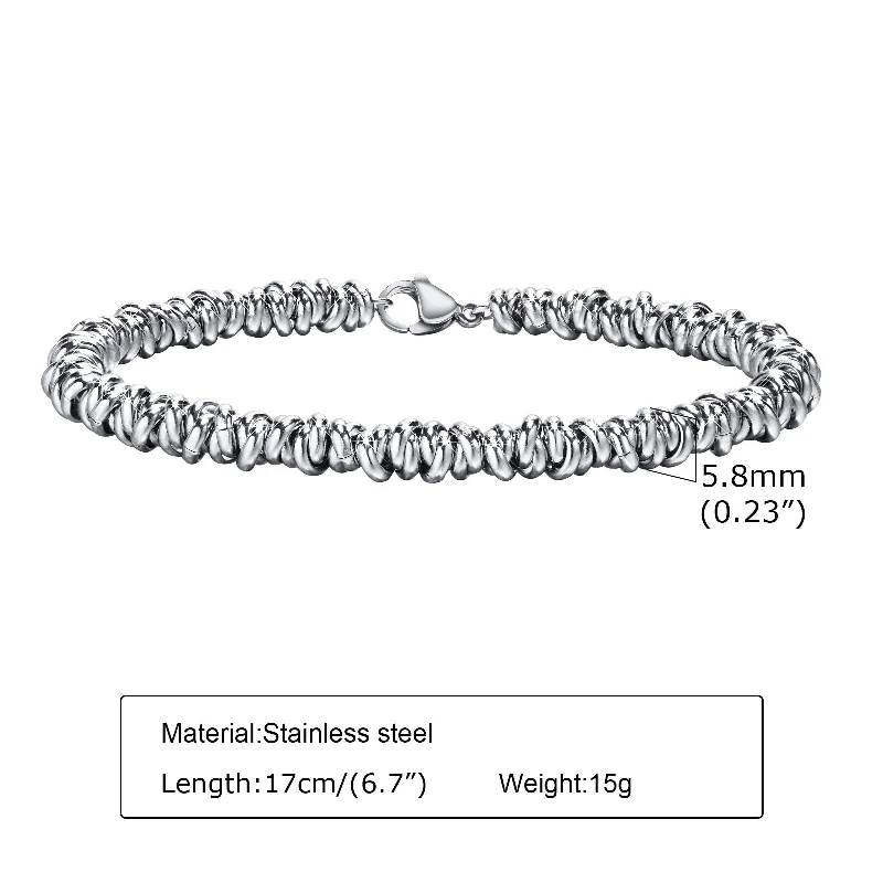 Chain Length 17cm; Chain Width 5.8mm