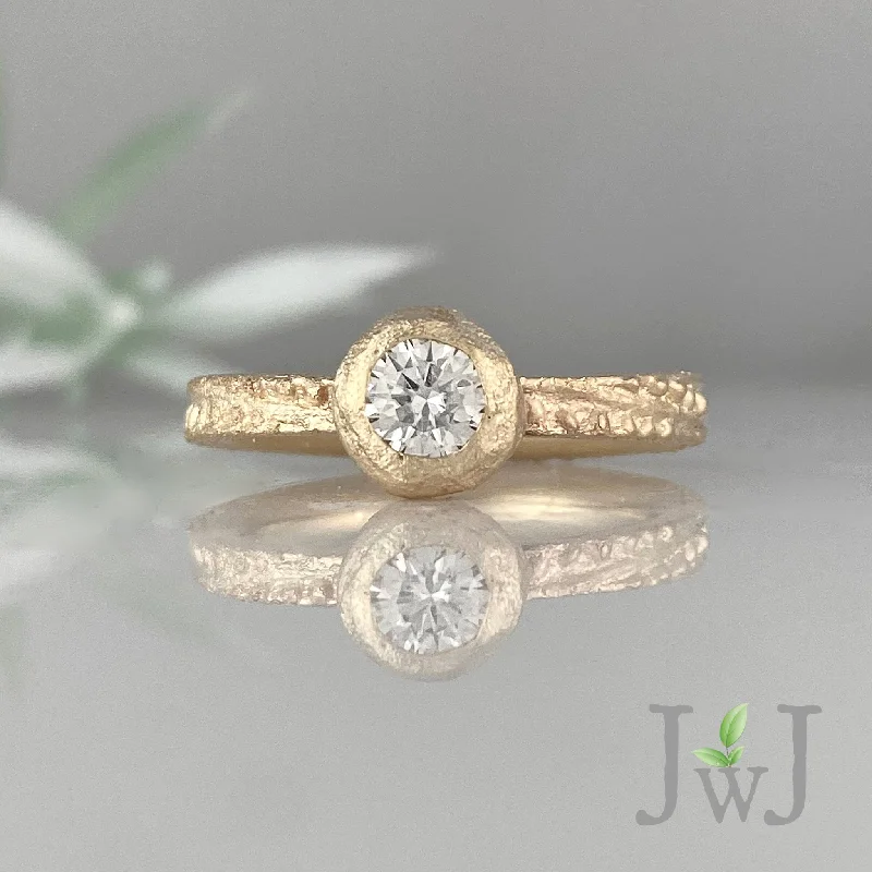 Engagement rings with baguette diamonds for women -Eione Engagement Ring