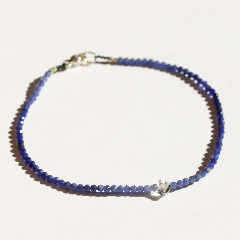 Custom-designed bracelets for women -Sodalite + Herkimer Bracelet