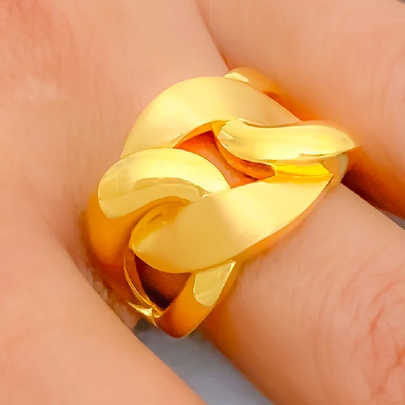 Vintage rings for women -Elegant Lovely 22k Gold Ring