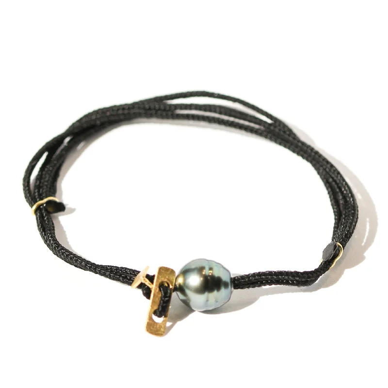 Trendy bracelets for women -Single Tahitian Pearl Bracelet