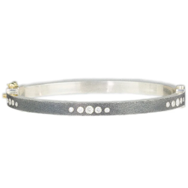 Simple bangle bracelets for women -Aria 4mm Silver Bracelet