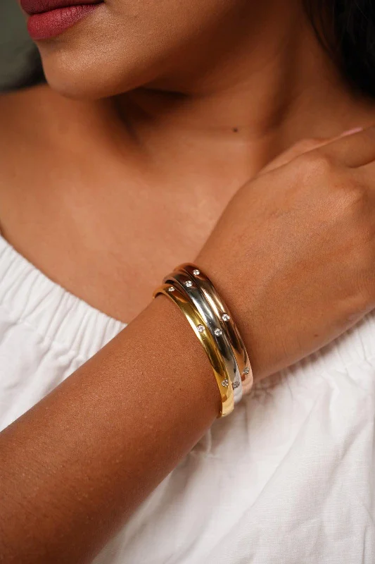 Friendship bangles for women -Rozana diamond studded Bracelet | Daily Wear