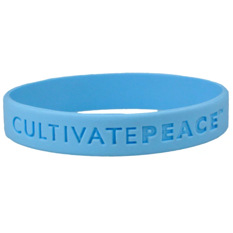 Minimalist bracelets for women -Hunger Site Cultivate Peace Silicone Bracelet