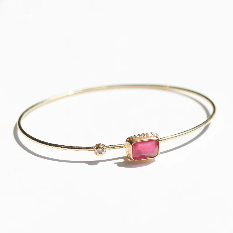 Elegant bangle bracelets for women -African Ruby Bracelet