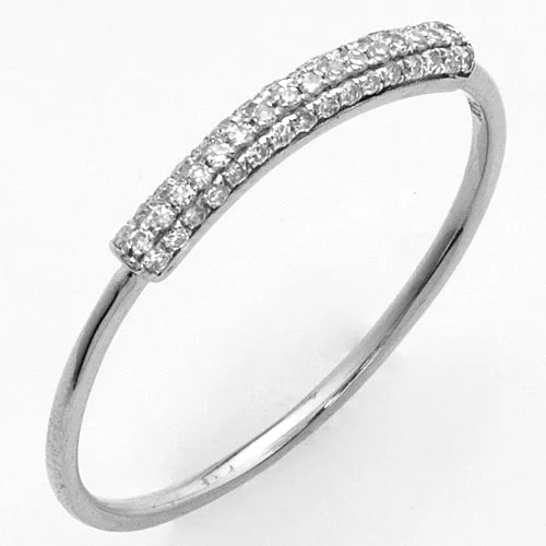 Eco-friendly engagement rings for women -14KW 0.10CTW DIAMOND DESIGNER BAND