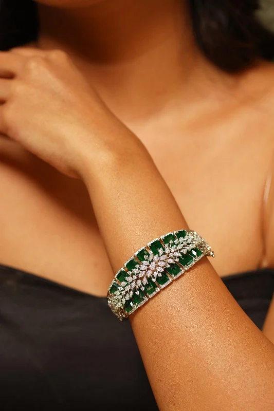 Dainty bracelets for women -Starstruck Emerald Diamond Bracelet