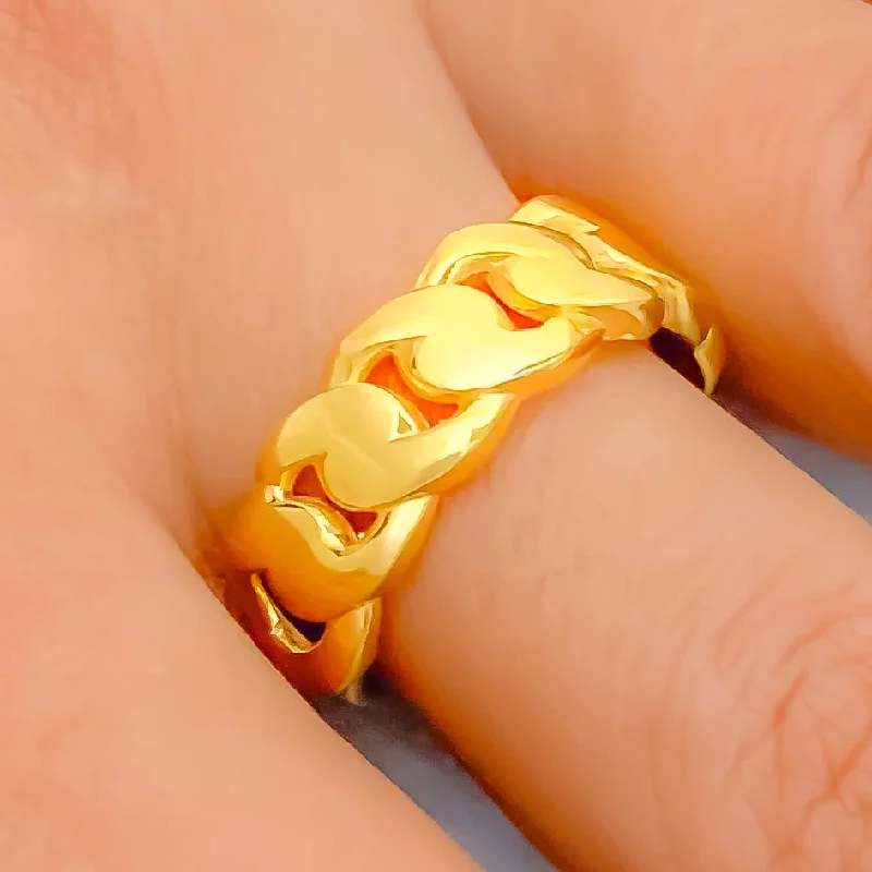 Simple rings for women -Exquisite Fine 22k Gold Ring