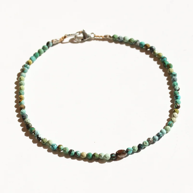 Bohemian bracelets for women -Turquoise + Red Diamond Bracelet No.33