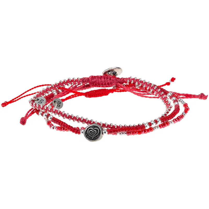 Friendship bracelets with charms for women -Love is Strong Wakami Woven Bracelet