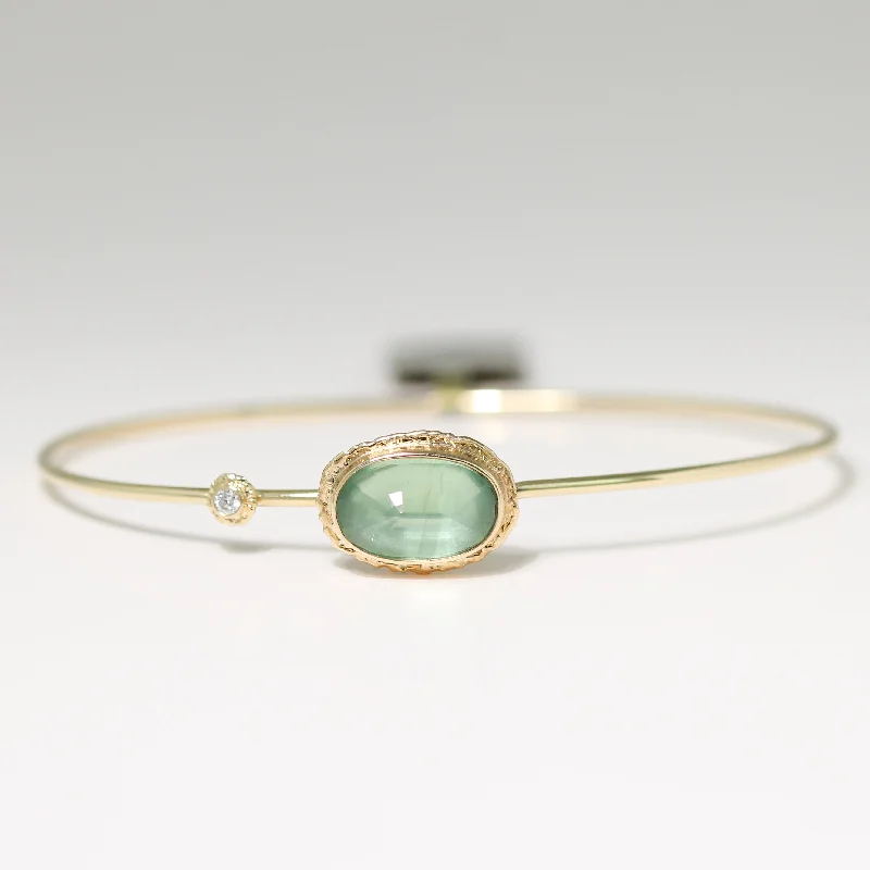 Rose gold bracelets for women -Green Kyanite Bracelet