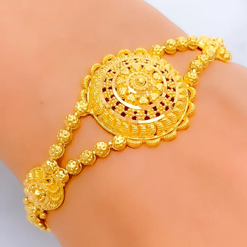 Cuff bracelets for women -Impressive Gleaming 22k Gold Classy Bracelet