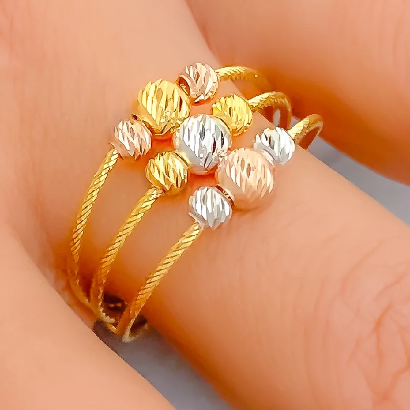 Custom-designed rings for women -Trendy 22k Gold Ring