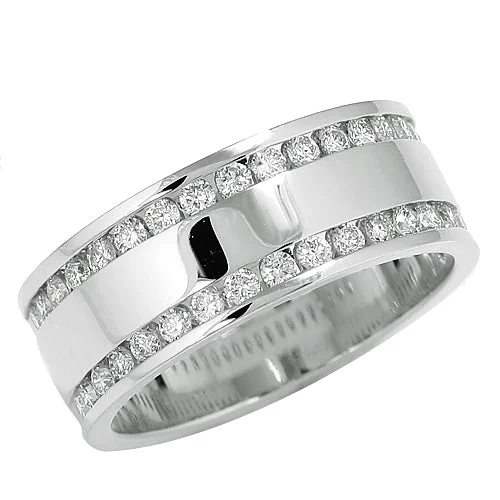 Elegant platinum engagement rings for women -14KW 1.00CTW DIAMOND MENS RING