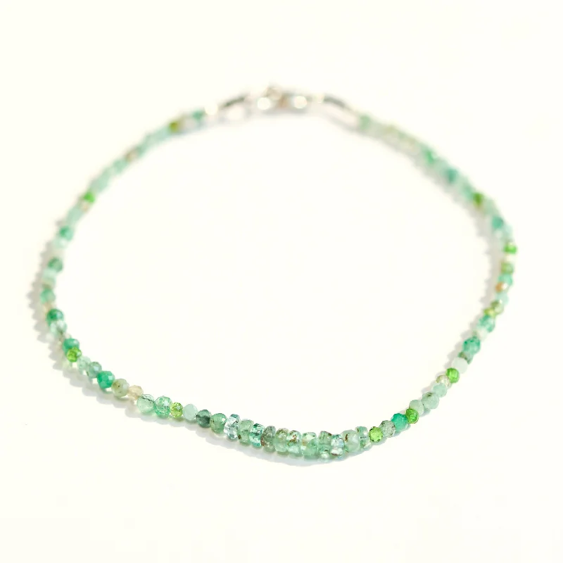 Crystal charm bracelets for women -Multi Gem & Emeralds Bracelet No. 124