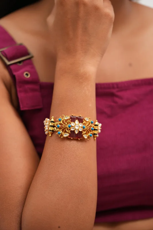 Rose gold bracelets for women -Aaas Statement Tribal Bracelet  | Banjaran Collection