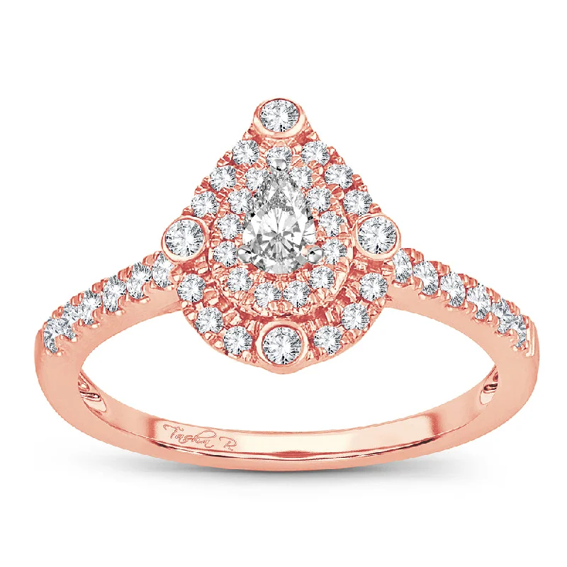 Simple engagement rings for women -14K 0.50CT Diamond ring