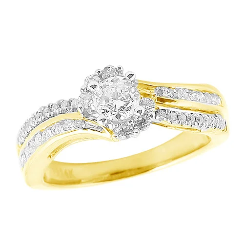 Affordable engagement rings for women -14KY 0.75CTW DIAMOND LADIES RING