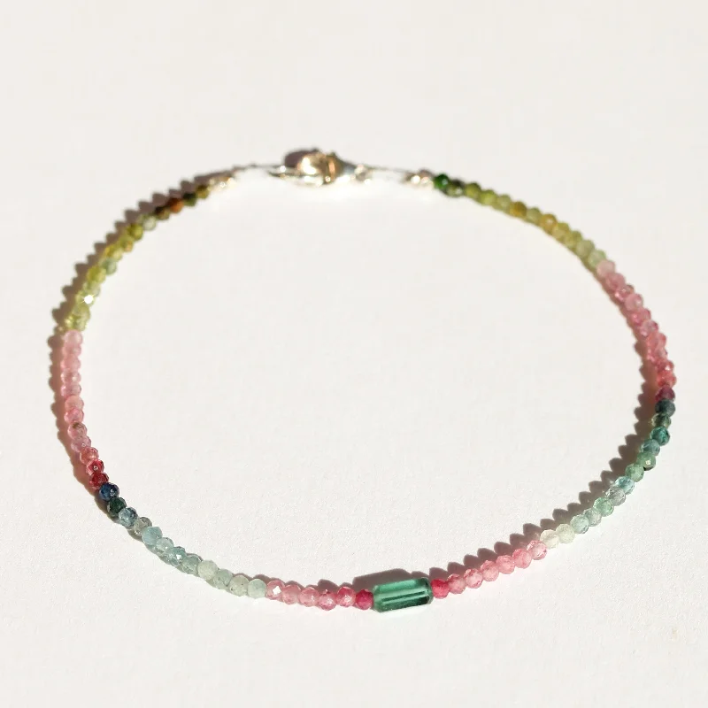 High-end bracelets for women -Watermelon Tourmaline Bracelet