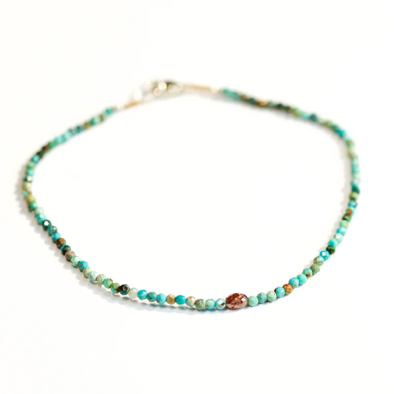 Fashion bangles with diamonds for women -Turquoise & Red Diamond Bracelet No. 117