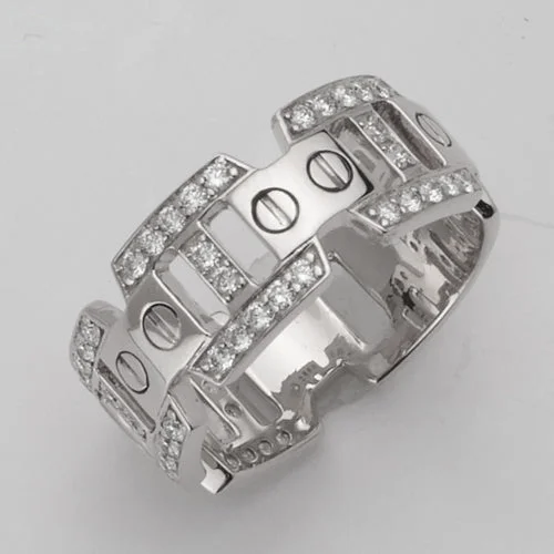 Oval engagement rings for women -14KW 0.75CTW DIAMOND MARINER LINK MENS RING